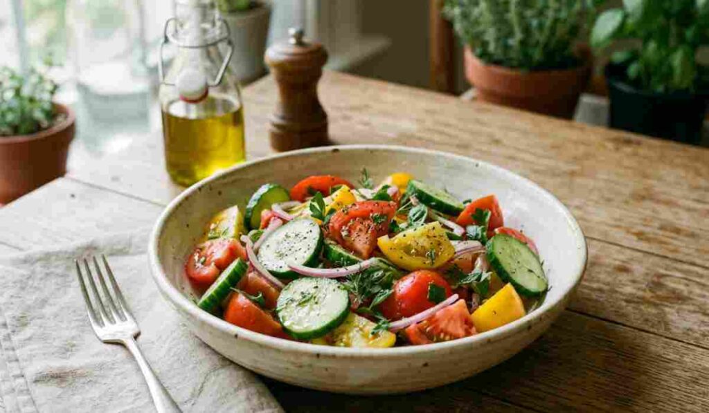 Tomato Cucumber Salad (Refreshing Side Dish)